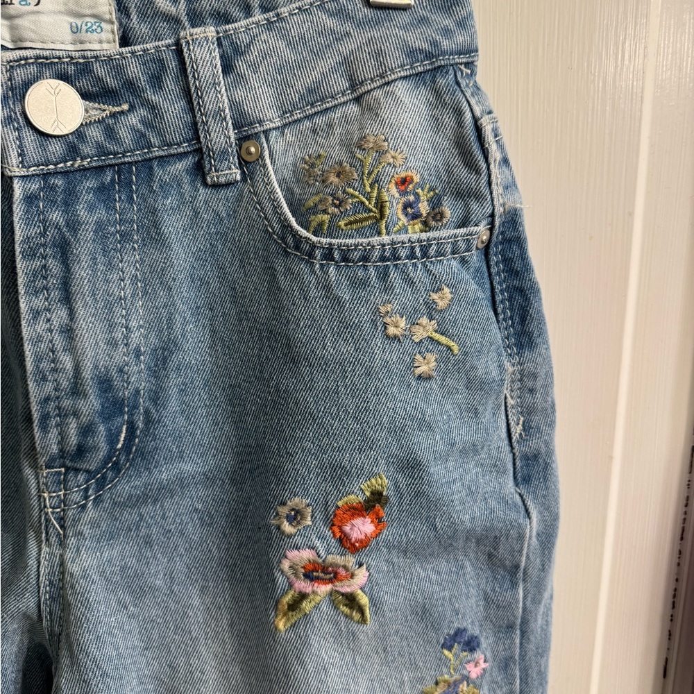 Embroidered Blue Jeans